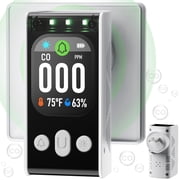 Povlen 3 in 1 Plug-in Indoor Air Quality Monitor with C O Level Display, Temperature & Humidity Reading, Digital C O Monitor for Home & Office