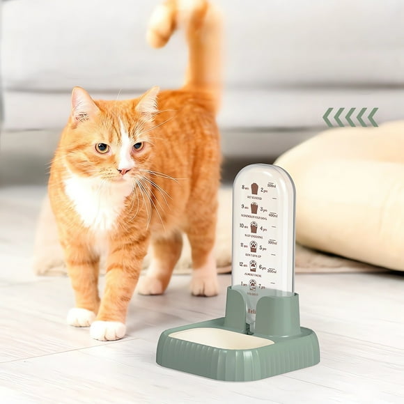 Dispensador automático de agua para mascotas | Sistema de recarga inteligente para perros y gatos | Capacidad de 520ml | Escala transparente, antiderrame, fácil de limpiar | Base antideslizante