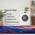 thumbnail image 3 of 2x3 Rug, Sea Turtle Door Mat Washable Non Slip Soft for Entryway, Galaxy Space Universe Rug, Nebula Ocean Animal Carpet, Sea Turtle Home Decor & Gifts, 3 of 7