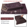 thumbnail image 2 of PiccoCasa Full Size Duvet Cover Set Reversible Bedding Quilt Cover Set, Purple, 2 of 8