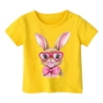 thumbnail image 4 of XDZJLR Hauts pour Filles Enfants Graphique de Pâques Coupe Ample Décontractée Manches Courtes Col Rond pour Garçons 12-13 Ans, 4 of 4