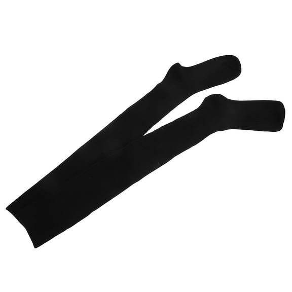 Zehuanyu Women Girls Winter Wool Thigh High Socks Thickened Warm Stockings Over the Knee Socks (Black)