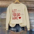 thumbnail image 1 of Meichang Chandails en Molleton de Vacances pour Femmes Valentines Day Chandail en Molleton Mignon Imprimé Cœur d'Amour Pull à Manches Longues Décontracté Col Rond Chandails en Molleton Cadeaux de Vacances, 1 of 4