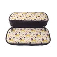 thumbnail image 5 of Vsdgher Cartoon Poodle Dog Print Pen Case Leather Pencil Pouch Markers Holder Big Capacity Bag with Zippered Pocket for Stationery Tool, 5 of 6