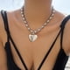 thumbnail image 3 of S Y2k Jewelry Collar de moda con colgante en forma de amor de acero inoxidable para mujeres y niñas, 3 of 5