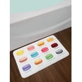 thumbnail image 2 of Tea Party Bath Mat, Colorful French Macaron Cookies with Different Flavors Delicious Sweets Cuisine, Plush Bathroom Decor Mat with Non Slip Backing, 29.5" X 17.5", Multicolor, by Ambesonne, 2 of 2
