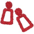 thumbnail image 2 of Miangastore 1 Pair Drop Earrings For Women Geometric Shape Alloy Red Enhancing Appearance Fashionable, 2 of 8