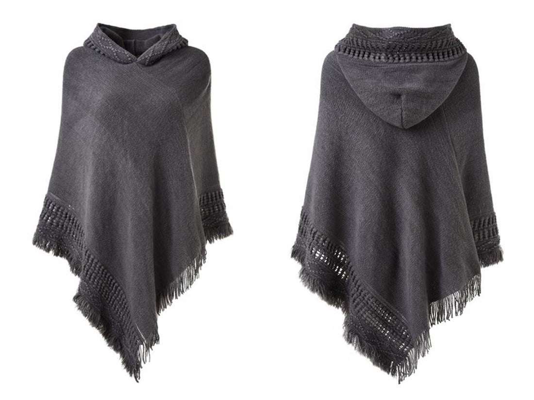 hooded poncho crochet pattern