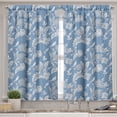 thumbnail image 2 of Ambesonne Blue and White Valance & Curtain, Garden Flower Motif, 55"x30", Blue White, 2 of 7