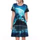 thumbnail image 1 of Disketp Hawaiian Beach Pirate Moon para Vestido de Manga Corta para Mujeres, Vestidos de Verano para Mujeres, Casual y Holgado para la Playa, 1 of 6