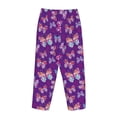 thumbnail image 3 of Lsque Bright Butterflies Print Women's Pajama Pants, Lounge Pant - Comfortable Home Wear,Elastic Waistband, Stylish Design-XX-Large, 3 of 9