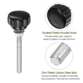 thumbnail image 3 of Uxcell 4 Set Male Thread Head Knurled Clamping Knobs Thumb Screws with Nuts Washers Black M6 x 50mmx 25mm ["Zinc Plated Carbon Steel"], 3 of 5