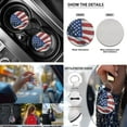 thumbnail image 5 of Yuyamidu American Flag Car Front Back Seat Covers Full Set of 13 Patriotic Steering Wheel Cover Seat Belt Pad Armrest Cover Pad Wrist Strap Coasters, 5 of 6