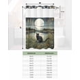 thumbnail image 6 of No Hook Shower Curtain with Snap in Liner, Black Cat Moon Forest and River Hotel Shower Curtains for Bathroom, Washable Shower Curtain Liner Set with Mesh Top Window, 72"x72", 6 of 6