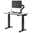 thumbnail image 1 of Desky Bureau Assis-Debout Mini Double - Blanc / 36 x 20 Pouces / Noir Mat, 1 of 10