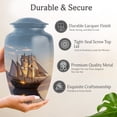 thumbnail image 3 of MUKTIVE Boat Urn for Human Ashes Adults - Funeral Urn Sunset for Adult Ashes Men - Large Urns Cremation Dad - 10 Inch Memorial Urns for Grandpa, 3 of 7