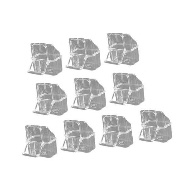 Ladaidra Brown fhgksm 10pcs Clear Bird Feeder Feeding Box for Cage with Easy Installation and Spill