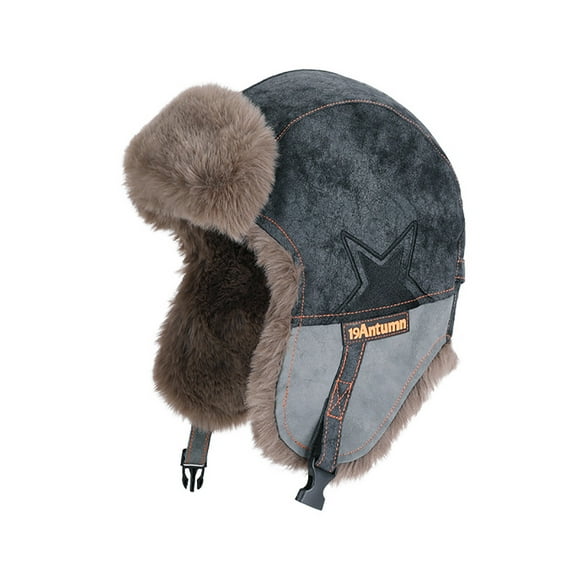 Mens Outdoor Hat Women's Fleece and Thickened Cycling Skiing Cold Protection Hats, Windproof and EarProtecting, Lei Feng Outdoor Hats Fleece Hat Women