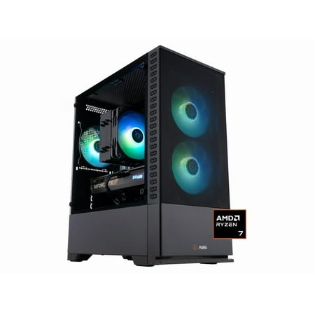 ABS Cyclone Aqua Gaming PC - Windows 11 - AMD Ryzen 7 7800X3D - GeForce RTX 5070 - DLSS 4 - AI-Powered Performance - 32GB DDR5 6400MHz - 1TB M.2 NVMe SSD - CA7800X3D5070