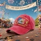 thumbnail image 1 of US 250th Anniversary Hat Adjust Washed Patriotic Baseball Cap USA Flag Celebrate 250 Years, 1 of 6