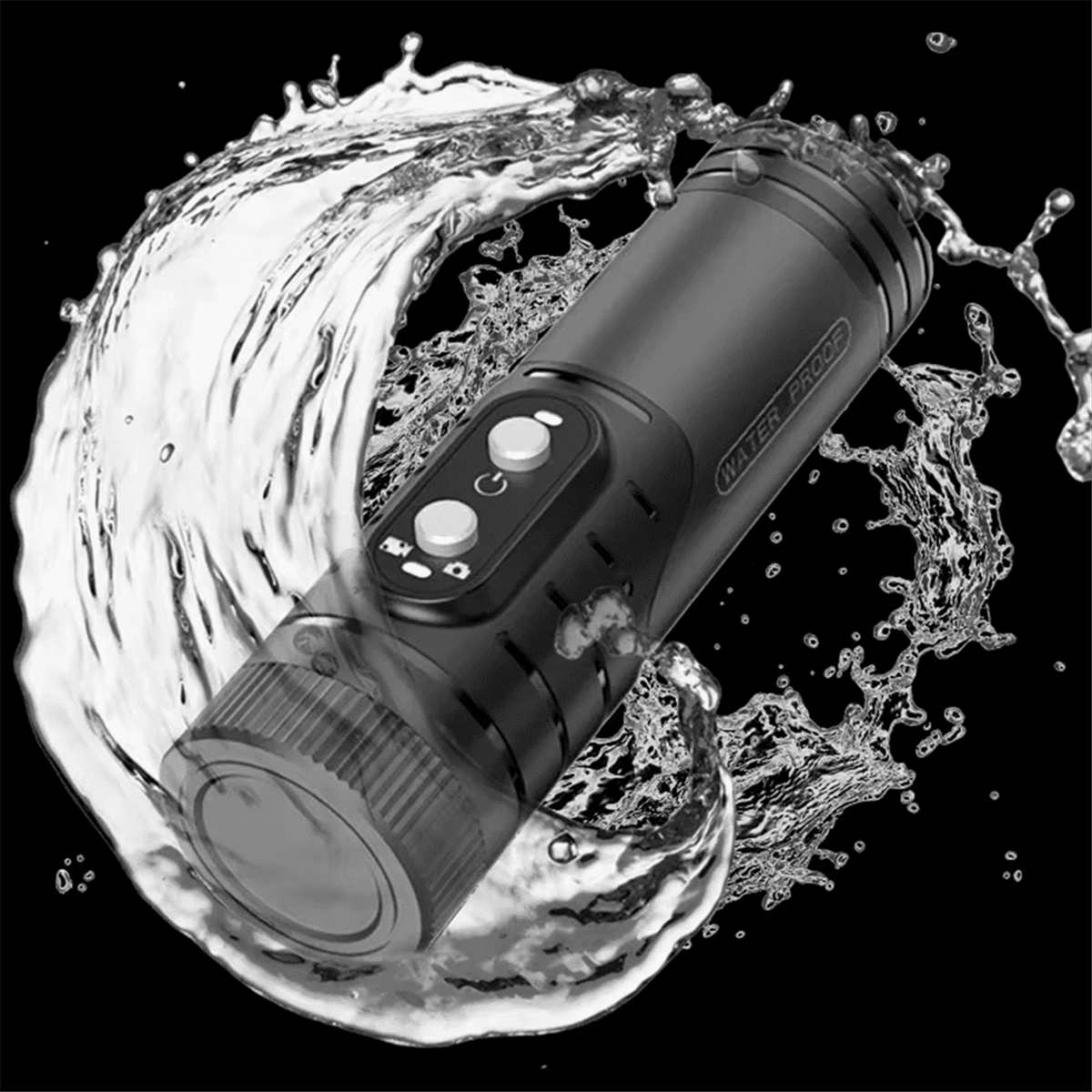 4K Mini Sport DV Action Sport Camera Flashlight Full HD 1080P Video Ideal Bodycam for Bike Cycle, Motorcycle,1 * Sport Camera,Black