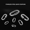 thumbnail image 4 of Keychain Stainless Steel D Shaped Buckle Fast Release Release Screw Locking Screw Locking Carabiner Camping Traveling Chain Connector M6, 4 of 9