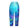thumbnail image 4 of Pxkloy Yoga Capri Pants Women Floral,Lightweight Women Cotton Crop Capris Floral Print High Rise Casual Solid Linen Dressy Capri Pants for Women Loose Fit Multicolor, 4 of 5
