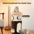 thumbnail image 4 of Happy & Polly Coffee Cup Cat Tree, Plush Cat Climbing Frame and Bed, Brown and White, 27.6 inch, Large, 4 of 8