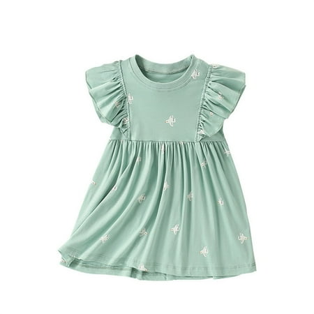 

XIEULQP Baby Girl Clothes Girl s Big Kids Fall Love Print Long Sleeve Dress for 8 12 Years Old Summer Dress Flower Girl Dress Other