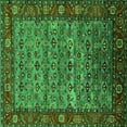 thumbnail image 1 of Ahgly Company Indoor Square Oriental Green Industrial Area Rugs, 3' Square, 1 of 4