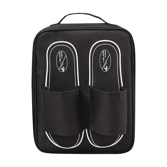 Pvdgvd Nouveau Sac de Rangement pour Chaussures Portable pour Extérieur, Sac de Rangement pour Chaussures Haute Capacité, Boîte de Rangement de Voyage Portable Noire