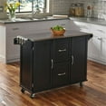 thumbnail image 2 of Homestyles Dolly Madison Wood Kitchen Cart in Black, 2 of 33