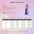 thumbnail image 6 of YiZYiF Women's Belly Dance Costume Halter Crop Top with Sequin Tassel Split Mesh Long Skirt 2Pcs Set Gold A XXL, 6 of 6
