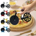 thumbnail image 7 of Red Stainless Steel Pizza Cutter With Bicycle Design, Rolling Pizza Wheel For Cutting Pizza Dough, Kitchen Baking Tool With Ergonomic Handle, Easy To Clean Pizza Slicer, 7 of 7