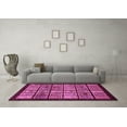 thumbnail image 3 of Ahgly Company Indoor Round Abstract Pink Modern Area Rugs, 3' Round, 3 of 4