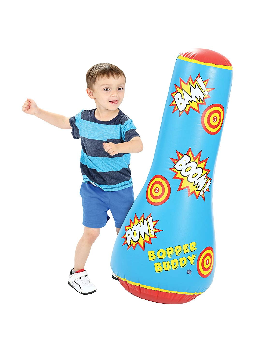 Bear Inflatable Free-Standing Kids Punching Bag Tumbler Toy for Boys Girls 