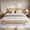 Natural, variant on HICOMILA Queen Size Bamboo Platform Bed Frame with Rounded Headboard, Queen Size Solid Wood Bed with Slats Support, Low Profile Modern Bed Frame, No Box Spring Needed, Natural Finish for Bedroom