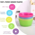 thumbnail image 4 of HLONK 12 Pcs Kids Plastic Bowls Happon14 oz Small Cereal Bowls  Toddler Snack Bowls for Children Dish Cereal Soup Snack  4 Colors, 4 of 6