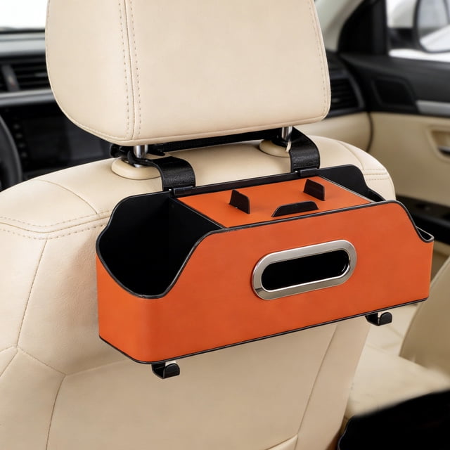 IDEANATEGRATE Caja De Almacenaje Para Auto Con Gancho Porta Objetos Y De Pañuelos