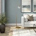 thumbnail image 5 of Evelyn&Zoe Zariza Arc Floor Lamp with Glass Shade, Brass/Clear, 5 of 8