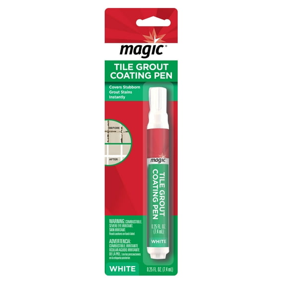 Magic Tile Grout Coating Pen, White, .25 Fl Oz