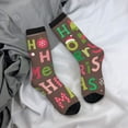 thumbnail image 5 of Vsdgher Ho Ho Ho Merry Christmas Crew Socks for Men & Women, Breathable Casual Athletic Ankle Socks, 5 of 6