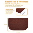 thumbnail image 4 of OUSITAID Tapis de Porte Intérieur Antidérapant Lot de 2 Tapis de Cuisine Imprimé Durable Design d'Angle 1/4 Entrée Rouge-Brun, 4 of 7