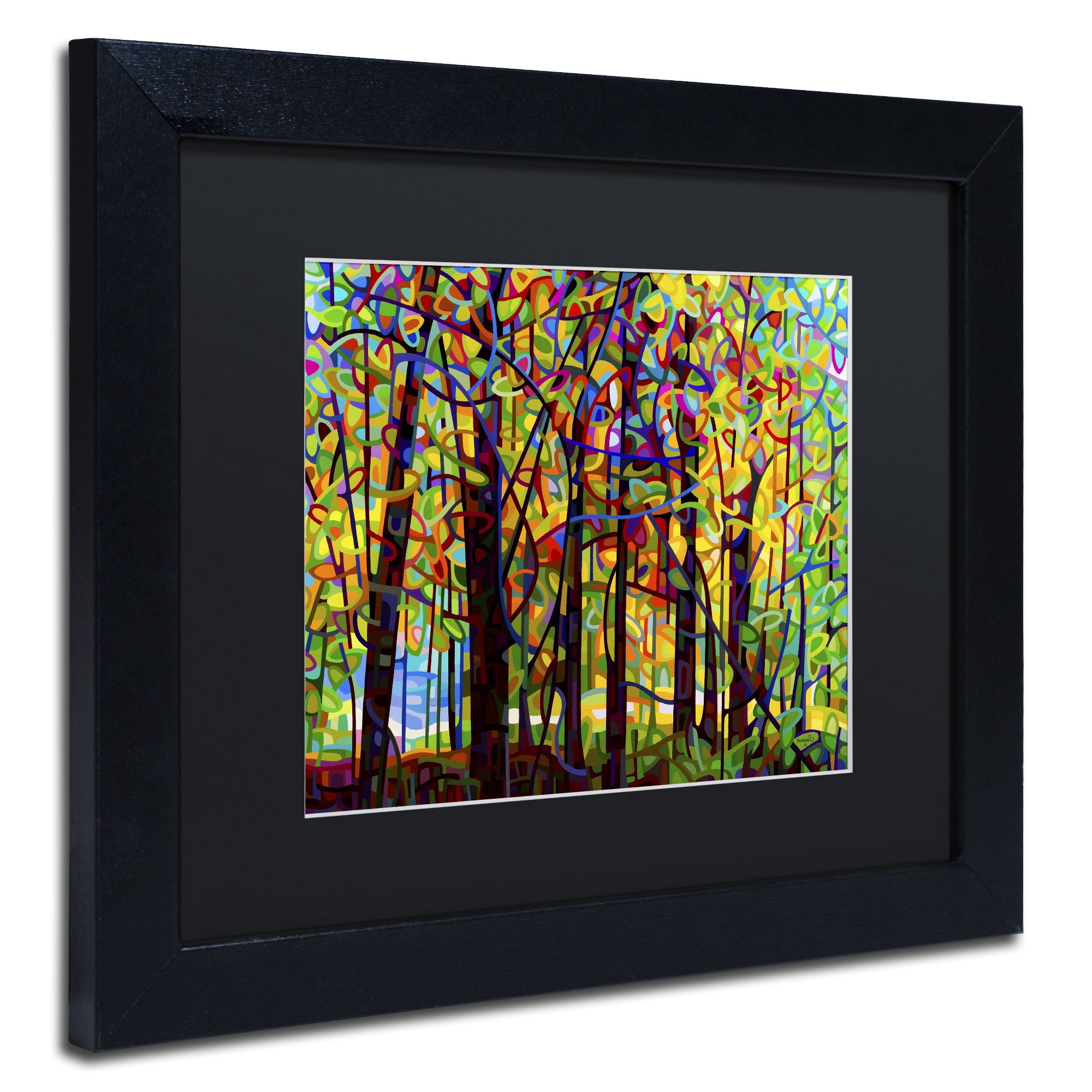 Mandy Budan 'Standing Room Only' Black Matted Framed Art