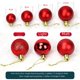 thumbnail image 4 of Adornos navideños 3/4/6/8cm Bola navideña redonda de plástico brillante galvanizada Decoración de árbol de Navidad Colgante Bola colgante, 4 of 4