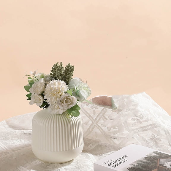 Clearance Under $5 Boovnll Plastic Vase, Home Modern Decor Matte Finish Pampas Grass Vase, Flower Vase for Home, Office, Kitchen, Table, Fireplace, Shelf, Living Room Table Decor, Vase