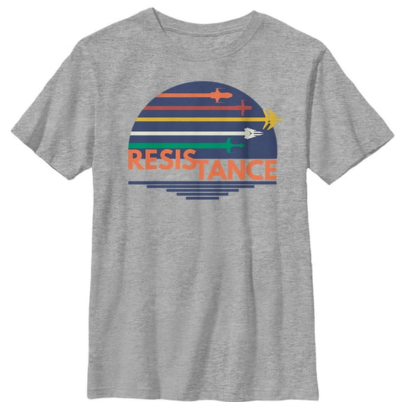 Boy's Star Wars Resistance Pilot Rainbow Race  Graphic Tee Athletic Heather Medium