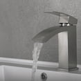 thumbnail image 4 of DAX Brass Single Handle Waterfall Bathroom Faucet, Brushed Nickel, 4 of 7