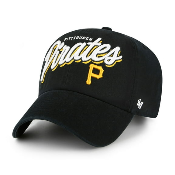 Women's '47 Black Pittsburgh Pirates Ariana Clean Up Adjustable Hat