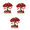 Red-3pcs, variant on DefiDgd Valentine's Day Rose Tree with Heart Table Decoration,2D Flat Acrylic Ornament for Desktop Mantel Kitchen Decor Holiday Winter Party Gifts